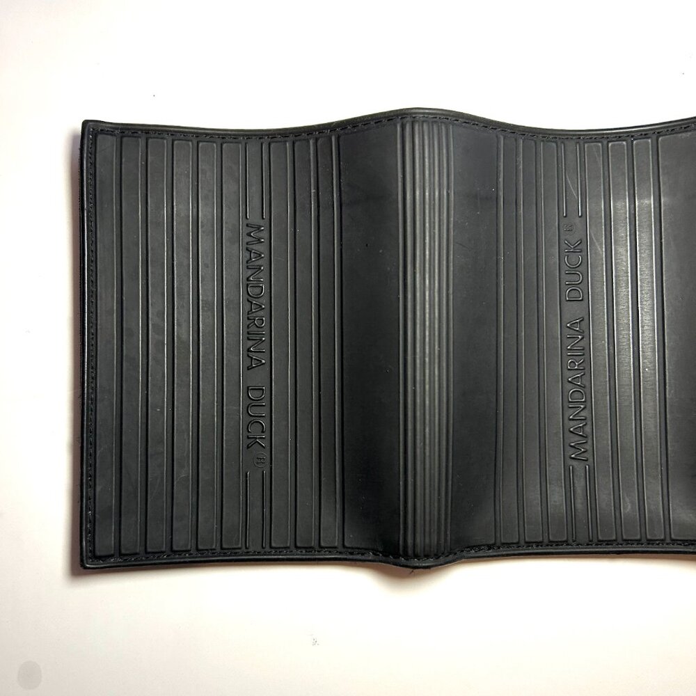 VINTAGE MANDARINA DUCK RUBBER TRIFOLD WALLET W/ VELCRO CLOSURE - Picture 2 of 8